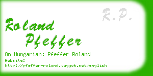 roland pfeffer business card